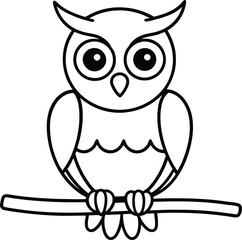 Fun owl graphic illustration for children’s coloring books easy and engaging
