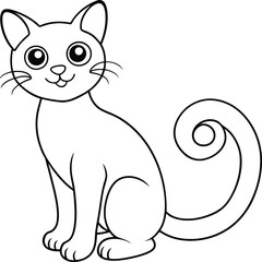 Easy cat line art graphics for kids coloring books featuring charming designs that inspire creativity and artistic expression
