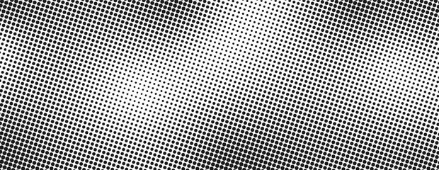 Halftone background with grunge style gradient. Faded dot texture . Black retro geometric pattern in manga, anime style. Pop art style dot gradation. Vector illustration