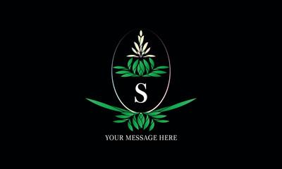 Fototapeta premium Elegant royal heraldic initial S logo. Business monogram crest, sign, emblem, identification for restaurant, royalty, boutique, hotel.