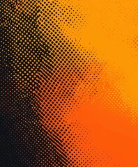 Abstract gradient design featuring blended orange and black tones