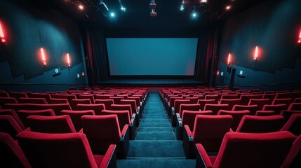 Empty Cinema Seats Awaiting the Show
