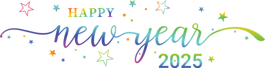 Happy New Year 2025. Vector