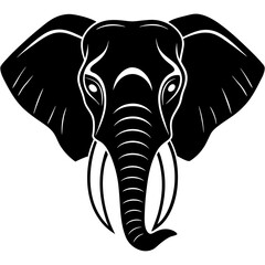 elephant head vector