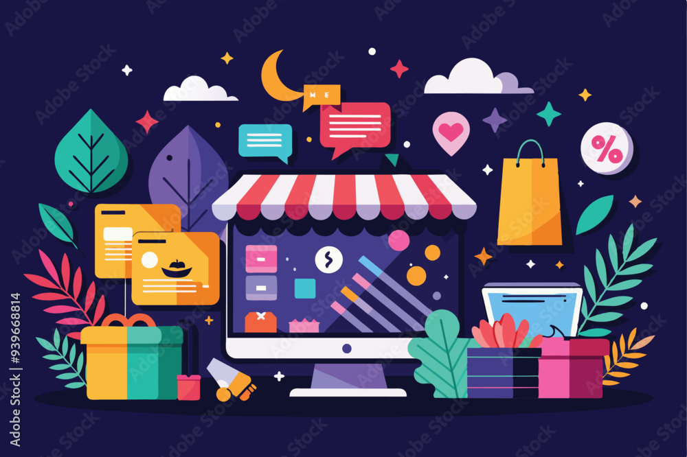 Poster an infographic highlighting the leading ecommerce platforms ideal for small businesses, emphasizing 