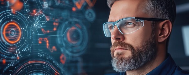 Inventor showcasing a newly developed clean energy device in a sleek, high-tech environment, photorealistic, sustainable technological creation