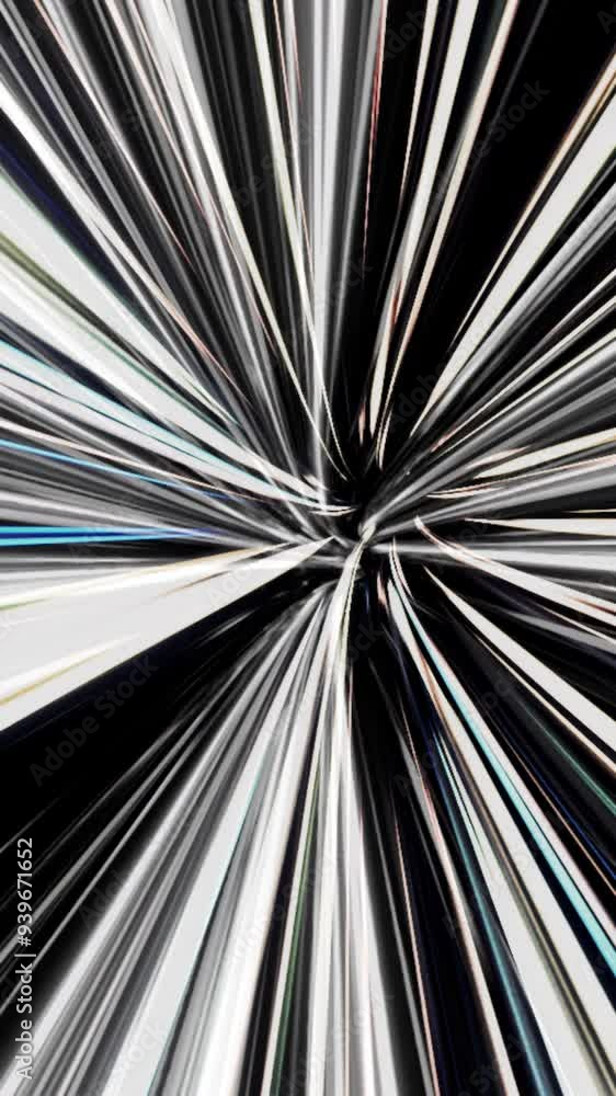 Poster abstract creative cosmic background with a hyper jump into another galaxy. animation. speed of light
