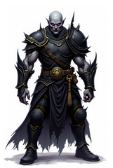 Cursed Warrior of Dark Fantasy , dark fantasy aesthetic, high-detail illustration, epic fantasy artwork, character concept art, rich color palette, dark and gritty style.