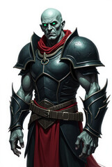 Fototapeta premium Cursed Warrior of Grimdark Fantasy , dark fantasy aesthetic, high-detail illustration, epic fantasy artwork, character concept art, rich color palette, dark and gritty style.