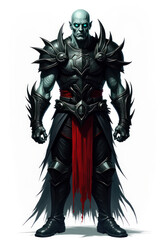Fototapeta premium Cursed Warrior of Dark Fantasy , dark fantasy aesthetic, high-detail illustration, epic fantasy artwork, character concept art, rich color palette, dark and gritty style.