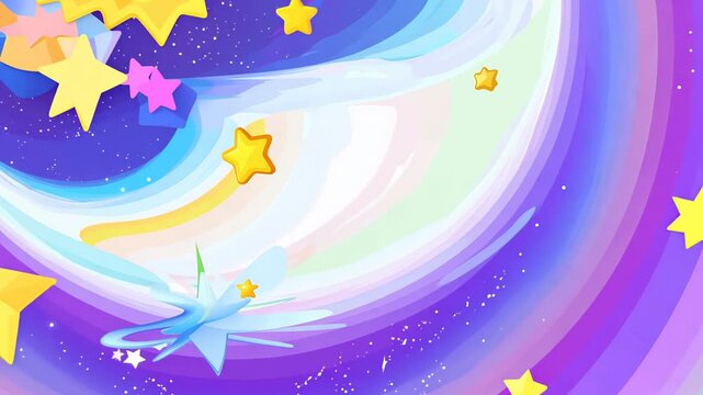 Abstract background with bright stars on a purple-blue background, an atmosphere of magic and fairy tale.