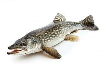 Fish pike isolated on white background.