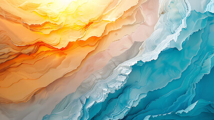 Vibrant Abstract Fluid Landscape