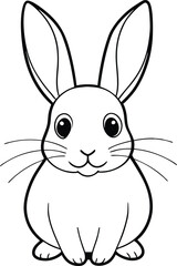 Lovely rabbit line art for kids coloring books charming and fun designs to spark creativity





