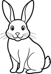Adorable rabbit illustrations great for kids coloring books bright and engaging line art
