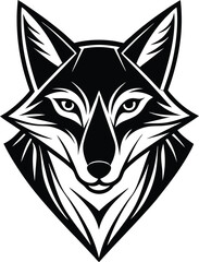 Eye-catching fox head illustration featuring clean lines and bold shapes for a modern artistic touch
