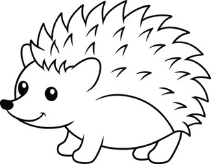 Cute hedgehog line art perfect for kids to color and enjoy their creativity with simple and adorable designs

