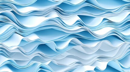   A close-up of a blue and white background with wavy lines centered, set against a white background in the middle