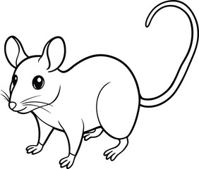 Adorable mouse line art perfect for kids coloring books easy fun design to spark creativity and imagination in little ones

