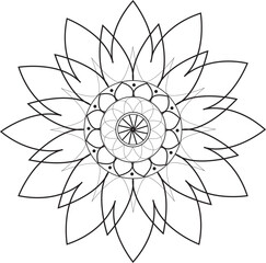 black & white mandala design
