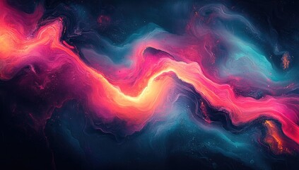 Fototapeta premium Abstract Art: Swirling Colors and Cosmic Textures
