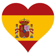Obraz premium Heart of a flag Spain
