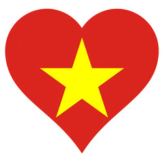 Heart of a flag Vietnam