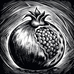pomegranate vector