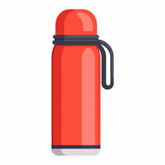 Travel thermos icon Cartoon flask Water bottle on a isolated white background (1)