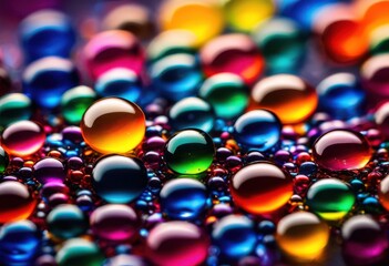 vibrant colorful water beads displayed dynamic surfaces creating eye catching visual experience, rainbow, lgbtq, lgbt, pride, love, equality, texture