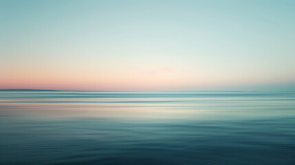 Minimalist Coastal Sunrise with Soft Pastel Colors