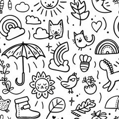 a simple line drawing with a outdoor themed coloring pages pattern for your little girl