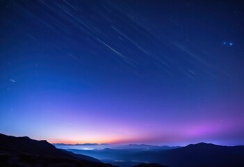 Fototapeta premium breathtaking night skies showcasing radiant glow starry landscape stunning celestial display, moon, stars, sky, illumination, darkness, twinkle