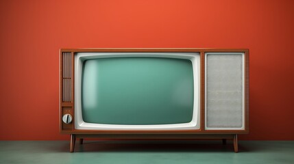 A TV set displayed with a sleek and minimalist design approach





