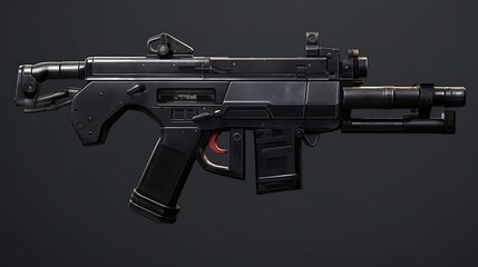 A UMP gun presented in a detailed and clear visual display
