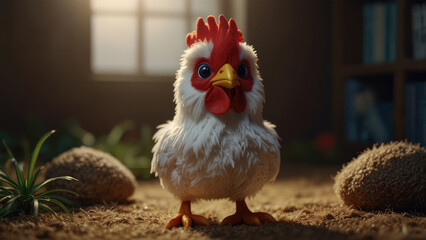 Fototapeta premium small toy rooster