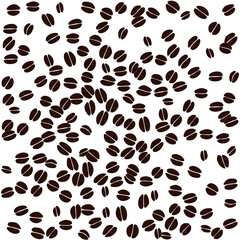 Seamless coffee beans raster version