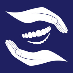 Dental logo Template vector illustration design. Dental Clinic Logo Teeth abstract design  template raster version