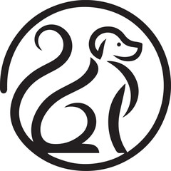 Simple Dog Logo Design With Brown Concept
