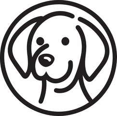 Simple Dog Logo Design With Brown Concept
