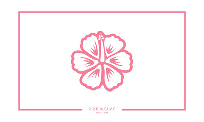 Hibiscus flower vector art, illustration