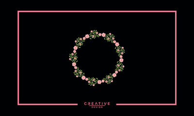  flower vector art, illustration with round shape	
