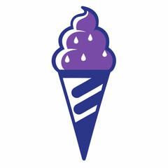  Ice cream cone silhouette vector art illustration