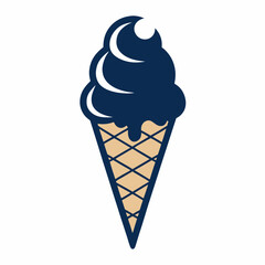  Ice cream cone silhouette vector art illustration