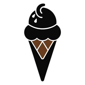recommend clip art:  Ice cream cone silhouette vector art illustration