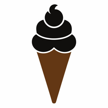 recommend clip art:  Ice cream cone silhouette vector art illustration
