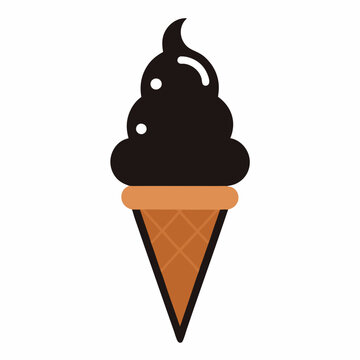 recommend clip art:  Ice cream cone silhouette vector art illustration