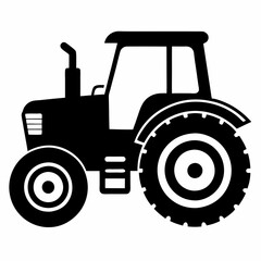 Excavator Black silhouette vector art illustration