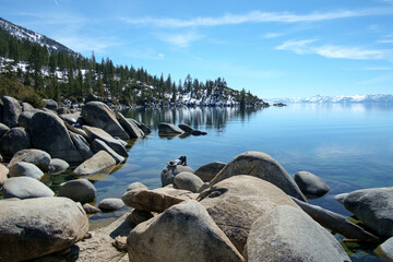 Lake Tahoe Shore in Early Spring