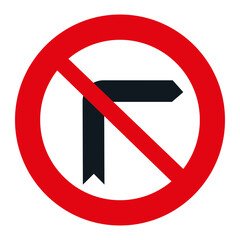 RESTRICTION SIGNS, R-302 - No turn right - SVG